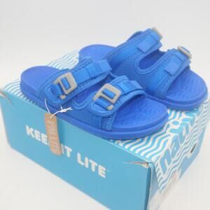 NEW Native Davis Sandals Kids Shoes Victoria Blue Boys Girls Size 1 J1